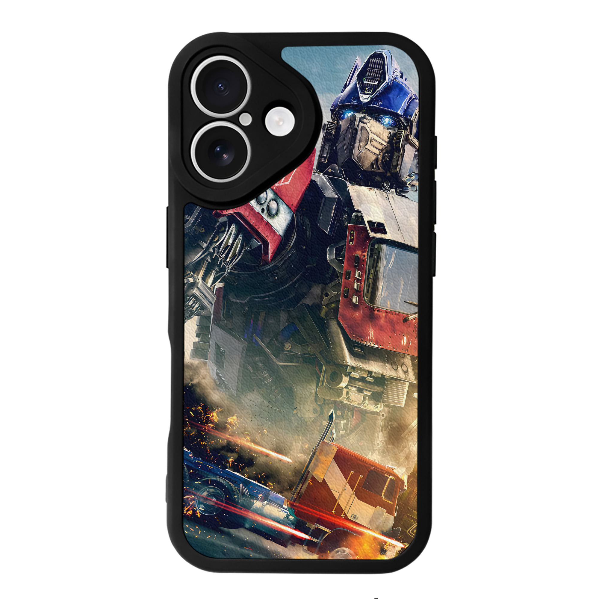 （画像用） Transformers トランスフォーマー 【iPhone 16シリーズ対応】シリコンスマホケース（レザー調） 材質：シリコン